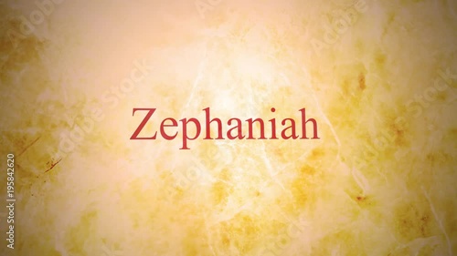 Books of the old testament in the bible series - Zephaniah photo