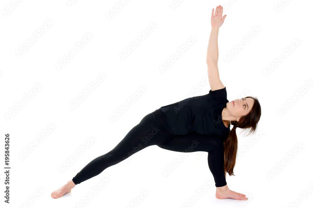 Yoga asana Extended Side Angle Pose Utthita Parsvakonasana Yoga asana Extended Side Angle Pose Utthita Parsvakonasana