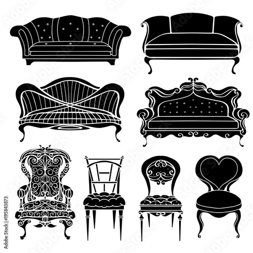 Furniture chair, armchair, throne, sofa, couch, divan, bed