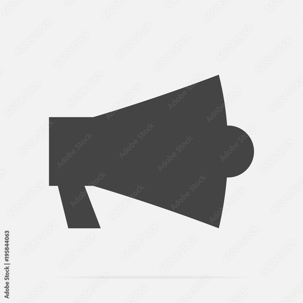 Vector icon megafon on gray background Vector icon megafon on gray background