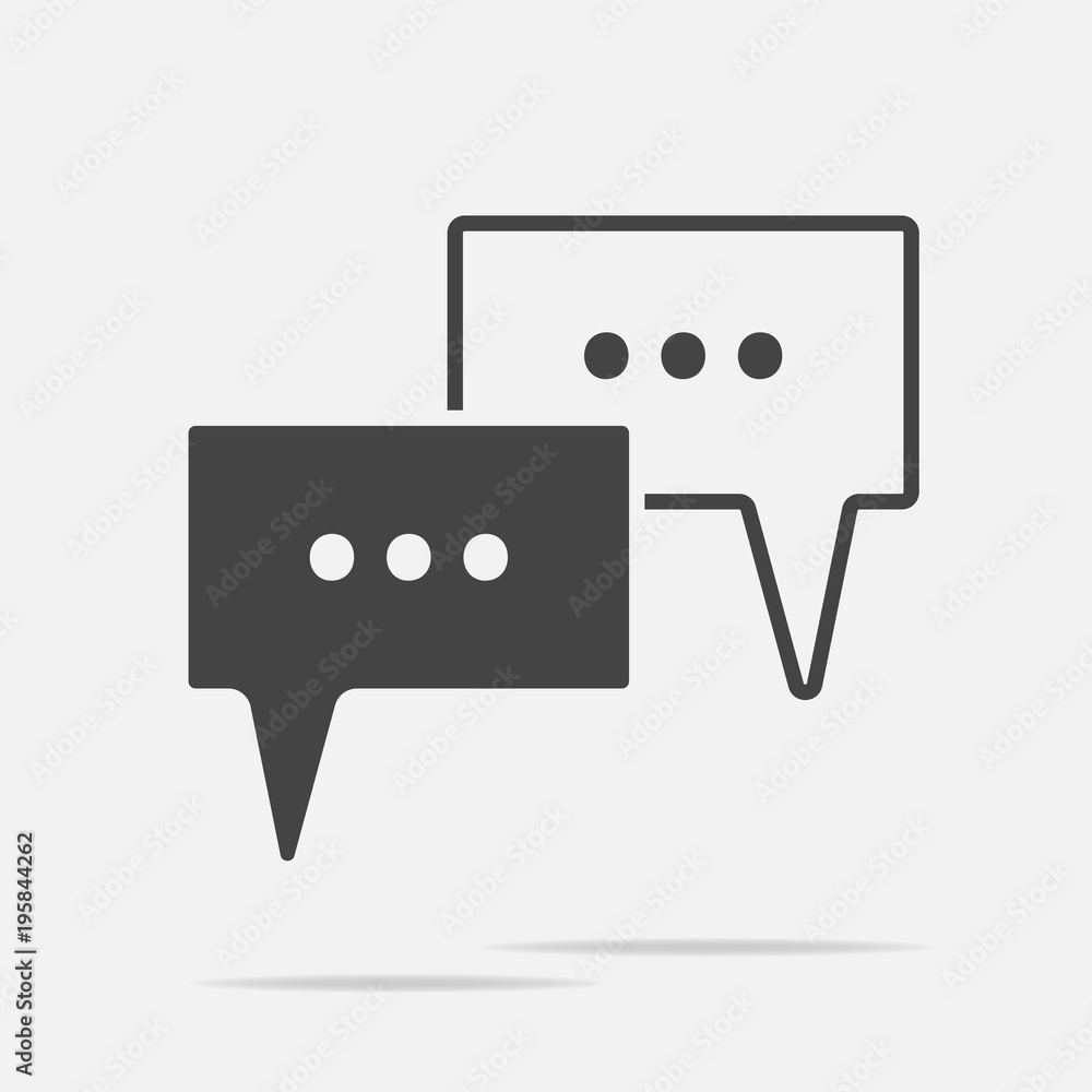 Vector icon cloud with thoughts with three dots. Icon cloud is silent Vector icon cloud with thoughts with three dots. Icon cloud is silent