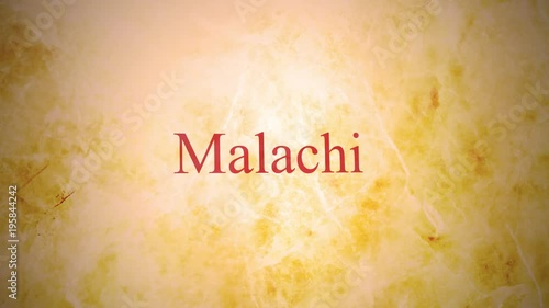 Books of the old testament in the bible series - Malachi photo