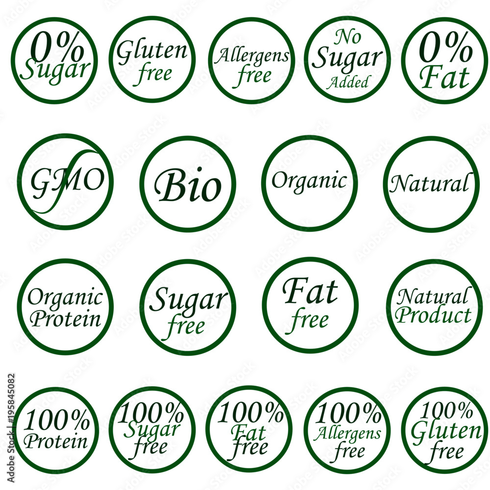 Bio icon set. Vector Bio icon set. Vector
