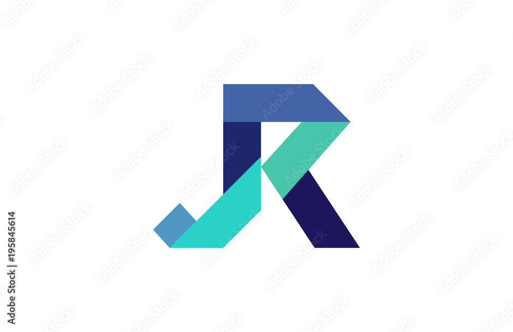 JR Ribbon Letter Logo JR Ribbon Letter Logo