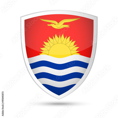 Free Download Kiribati Flag Vector Shield Icon - GFXLoad