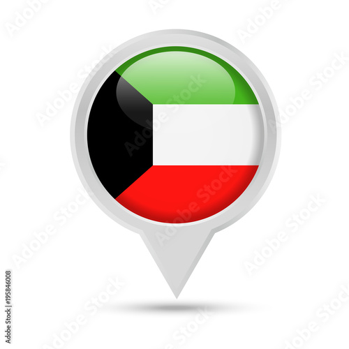 Kuwait Flag Round Pin Vector Icon Free Download Kuwait Flag Round Pin Vector Icon - GFXLoad