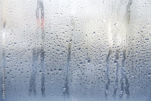 Rain or water drops on window glasses