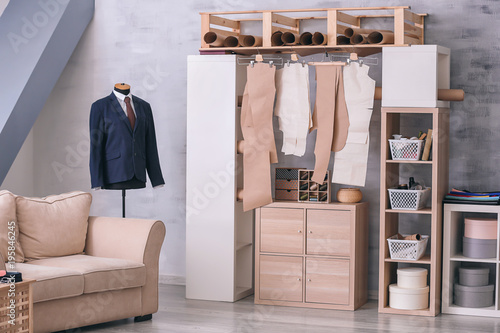 Interior of modern tailor's...