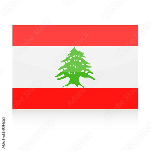 Lebanon Flag Vector Icon