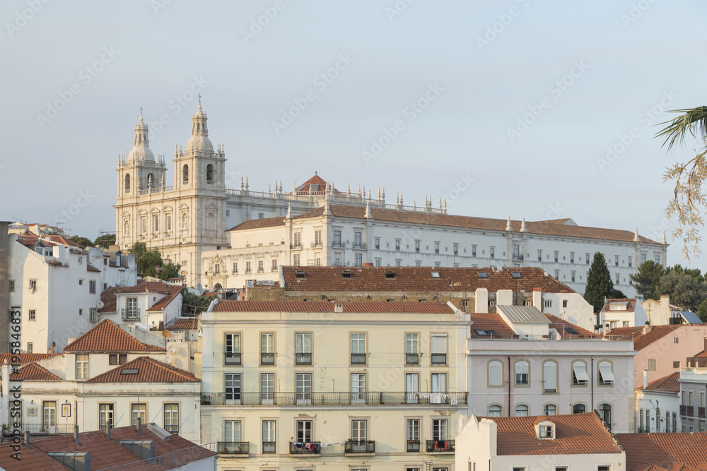 View from the upper district of Lisbon, Portugal, Europe