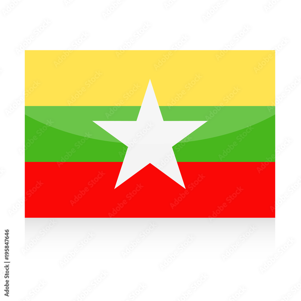Myanmar Flag Vector Icon