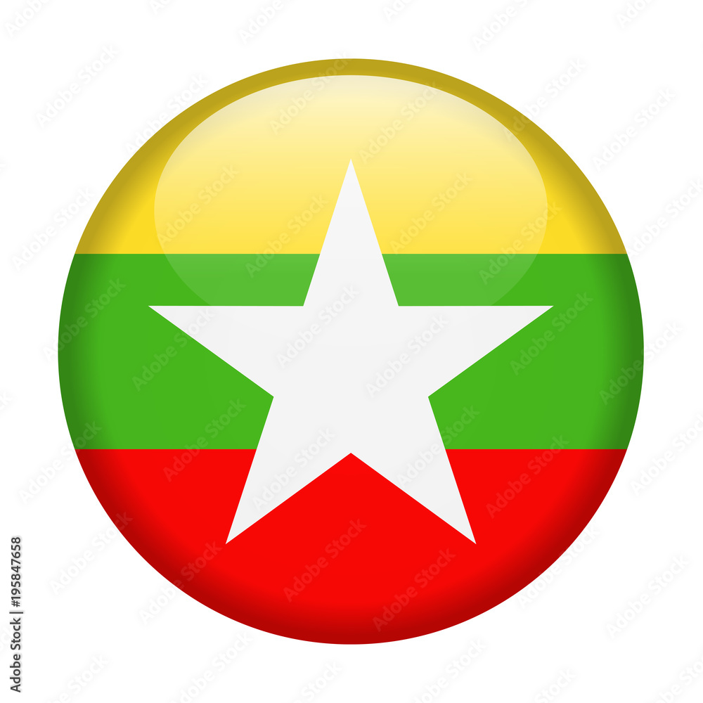 Myanmar Flag Vector Round Icon Myanmar Flag Vector Round Icon