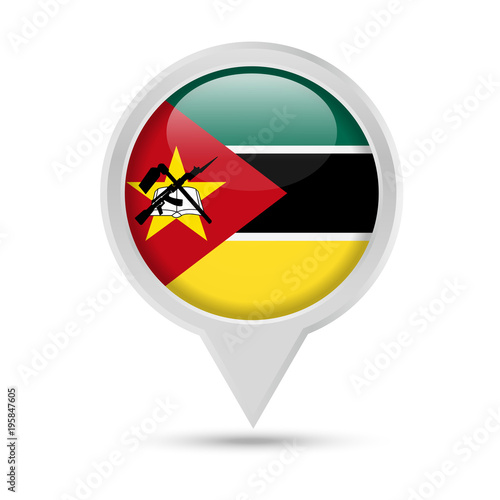 Free Download Mozambique Flag Round Pin Vector Icon - GFXLoad