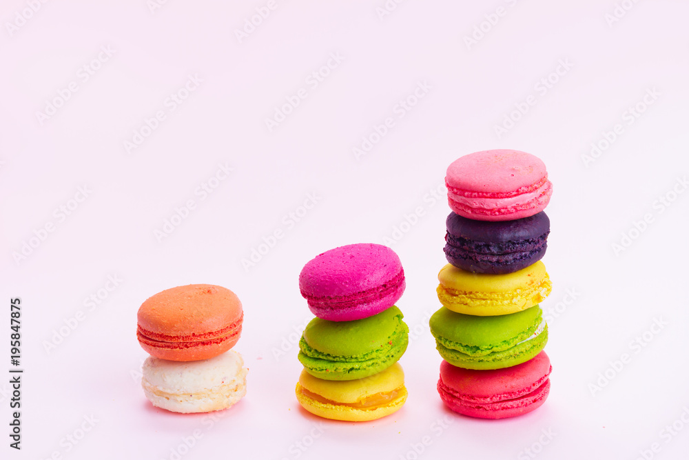 Macaroons cookies on pink Macaroons cookies on pink