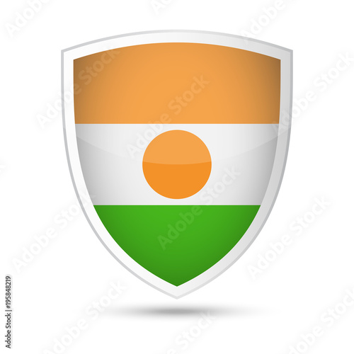 Free Download Niger Flag Vector Shield Icon - GFXLoad