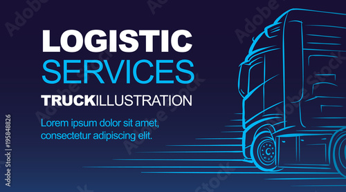 Logistic/driver/delivery services card template. Vector. 