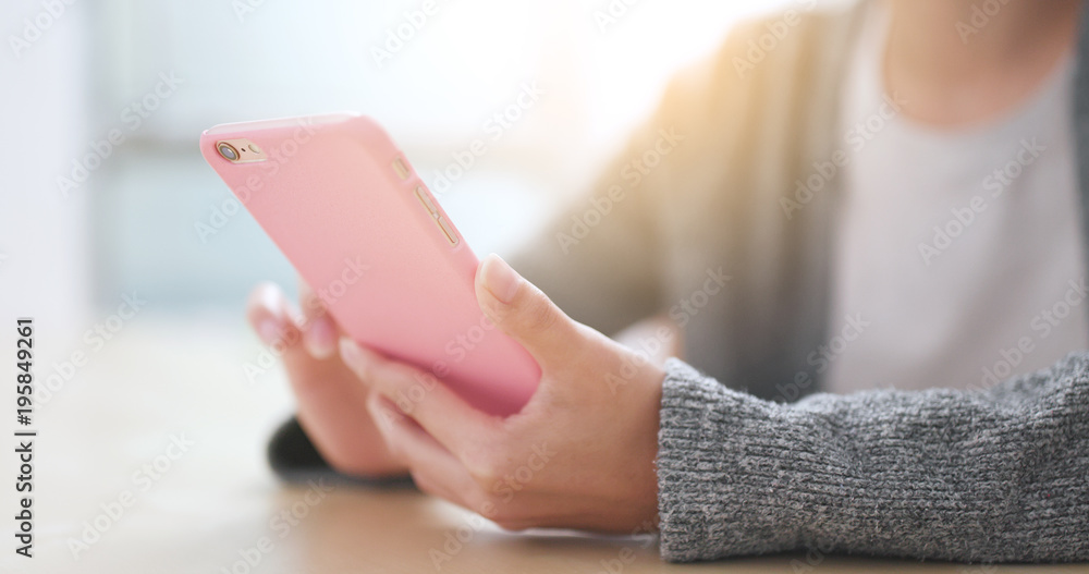 Using cellphone at home Using cellphone at home