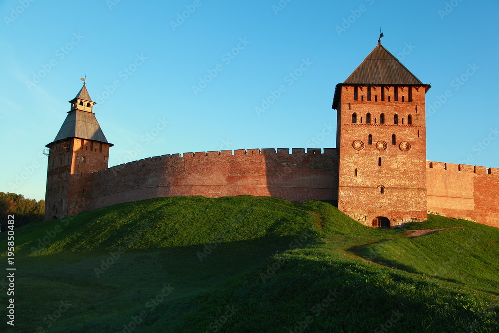 ancient brick fortress of Novgorod, Russia