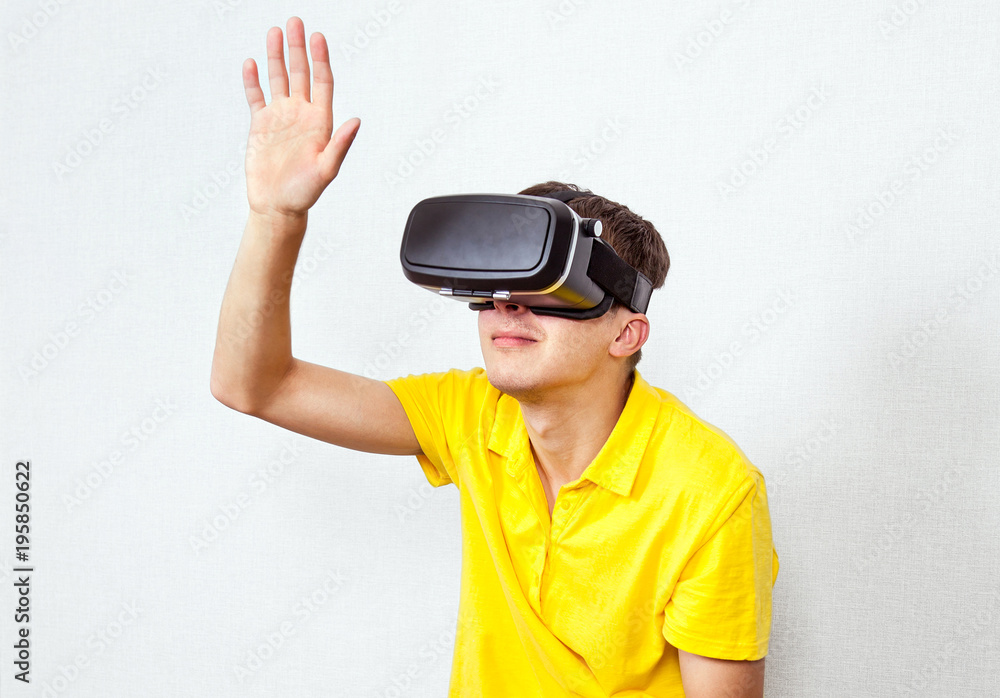 Man in VR Glasses Man in VR Glasses
