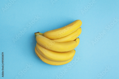 Wallpaper Mural bunch of fresh bananas on yellow background Torontodigital.ca