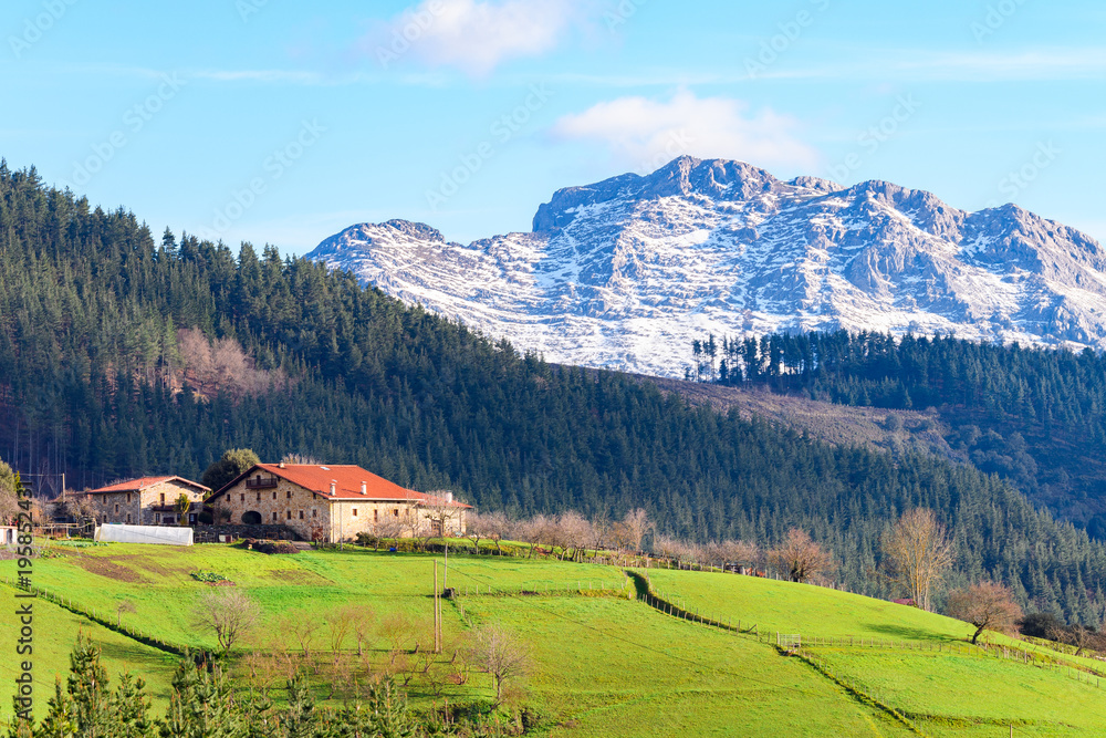 rural tourism at Basque Country fields, Spain