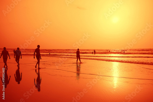 Wallpaper Mural man on the beach in india, ocean, coast, vacation. rest on goa Torontodigital.ca