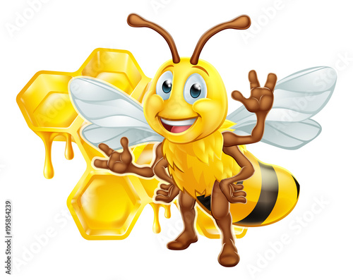 Bee Cartoon Character With ...