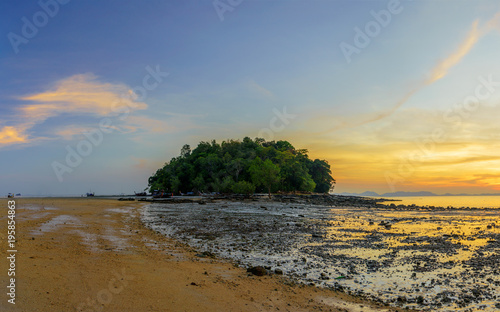 Klong Muang beach on sunset Krabi province Thailand