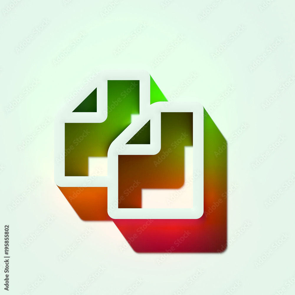 White Clipboard Icon. 3D Illustration of White Check List, Clipboard, List, Logistics, Pencil Icons With Orange and Green Gradient Shadows. White Clipboard Icon. 3D Illustration of White Check List, Clipboard, List, Logistics, Pencil Icons With Orange and Green Gradient Shadows.
