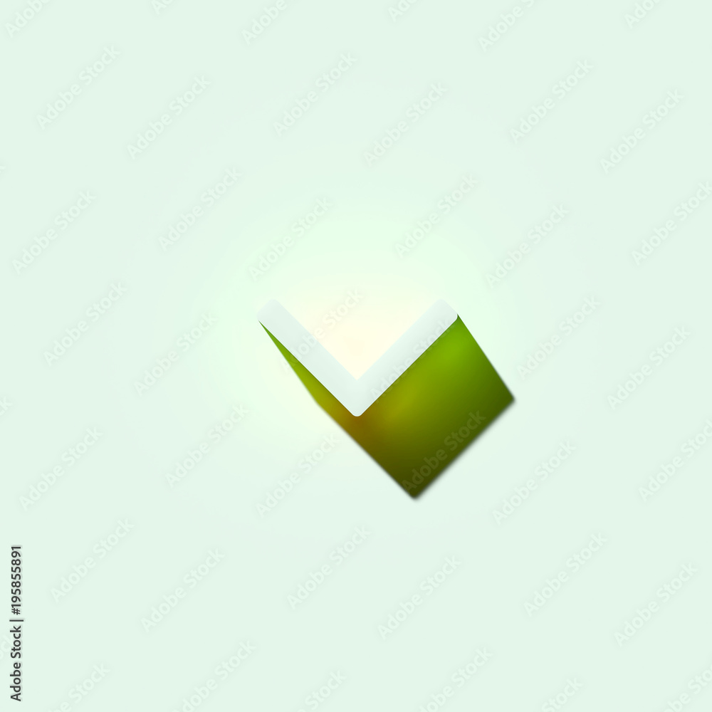 White Angle Down Icon. 3D Illustration of White Angle, Arrow, Direction, Down, Download Icons With Orange and Green Gradient Shadows. White Angle Down Icon. 3D Illustration of White Angle, Arrow, Direction, Down, Download Icons With Orange and Green Gradient Shadows.