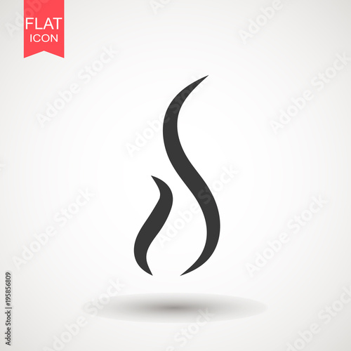 Smoke puff vector icon illustration isolated on white background. hot eps vector icon. Flat web design element for website or app.