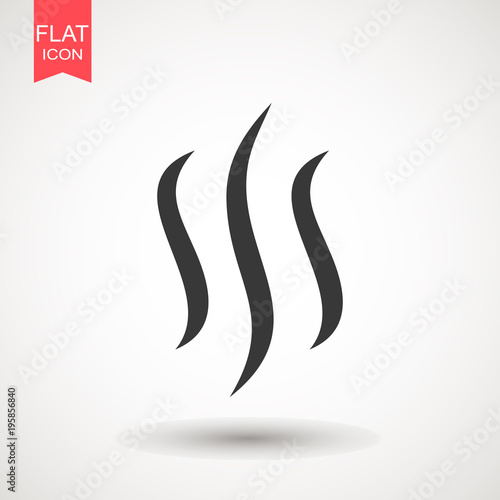 Smoke puff vector icon illustration isolated on white background. hot eps vector icon. Flat web design element for website or app.