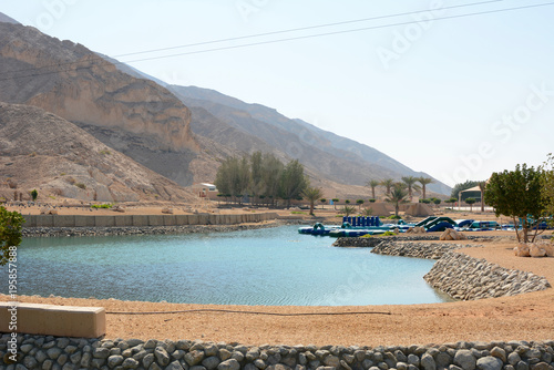 Kayak and Canoe centrum near the Al Ain city. United Arab Emirates