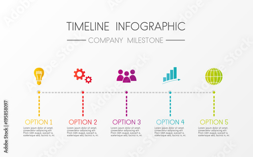 Concept of multicolored infograph with options. Vector.