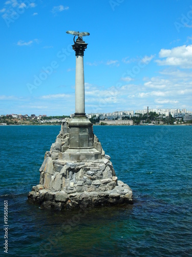 Monument to the sunken ships in Sevastopol.