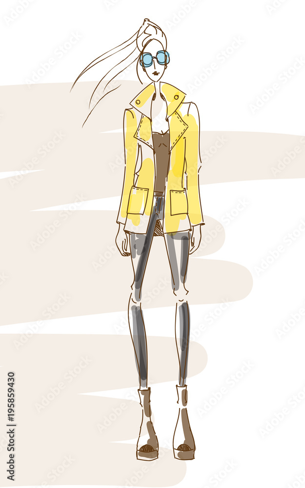 Fashion-coat-yellow