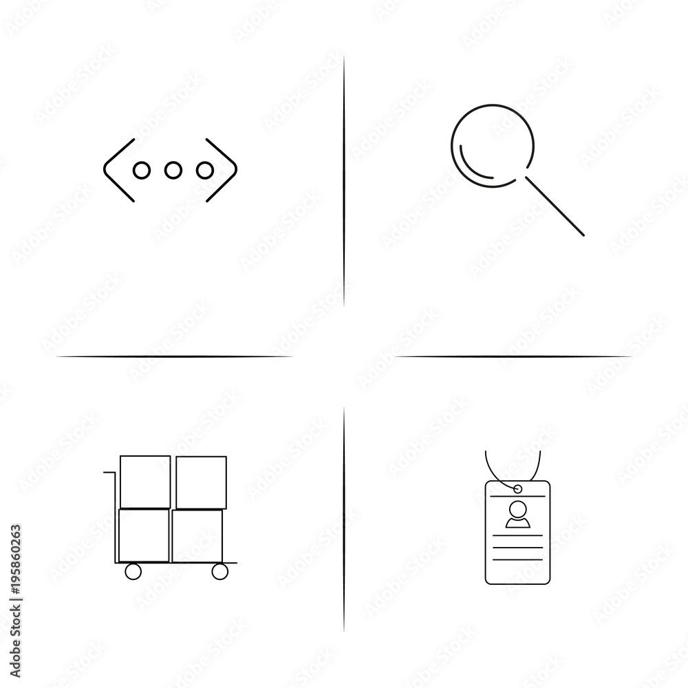 Business simple linear icon set.Simple outline icons Business simple linear icon set.Simple outline icons