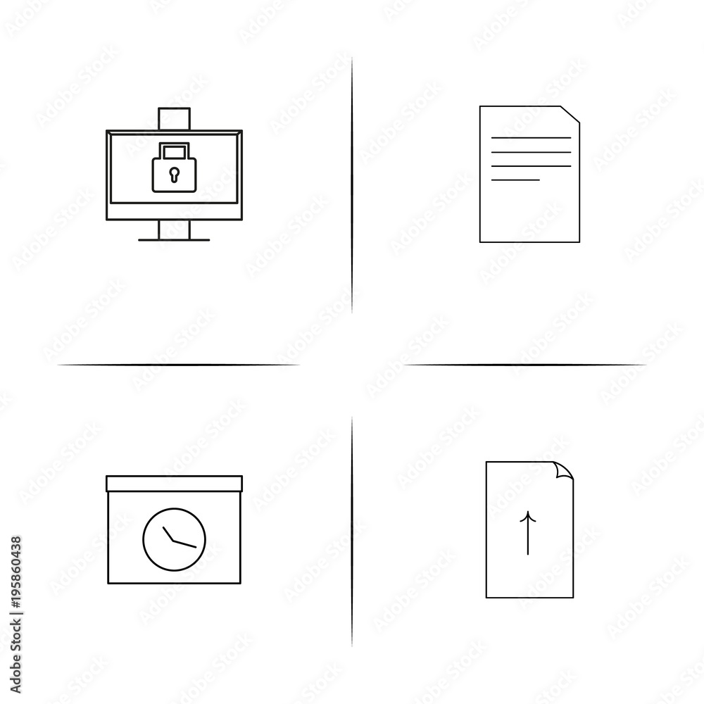 Business simple linear icon set.Simple outline icons Business simple linear icon set.Simple outline icons