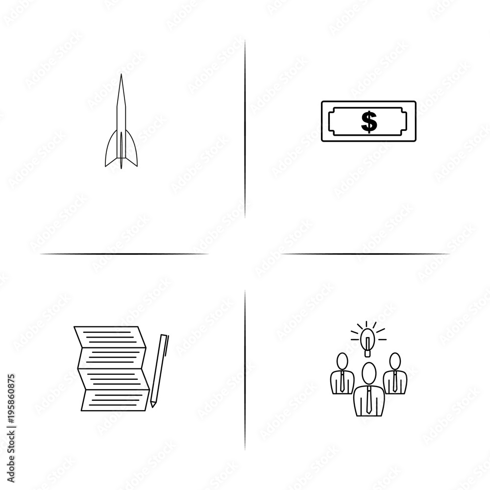 Business simple linear icon set.Simple outline icons Business simple linear icon set.Simple outline icons