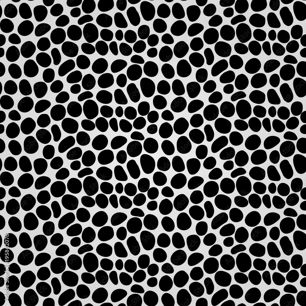 Texture of stylized stones. Paving on cobblestone pavement. Irregular rounded forms of confusion. Seamless black and white pattern. Vector Texture of stylized stones. Paving on cobblestone pavement. Irregular rounded forms of confusion. Seamless black and white pattern. Vector