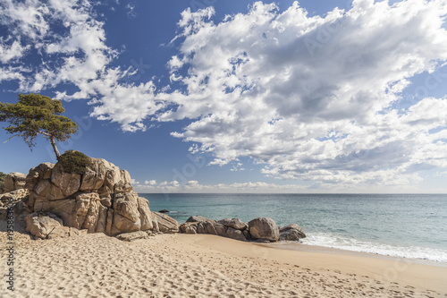 Mediterranean beach, Costa Brava, Sant Antoni de Calonge, province Girona, Catalonia, Spain.