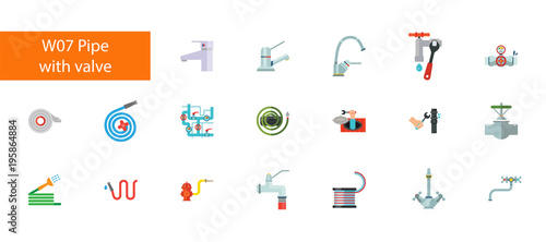 Plumbing icon set