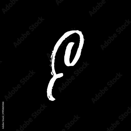 Letter E. Handwritten by dry brush. Rough strokes textured font. Vector illustration. Grunge style elegant alphabet.