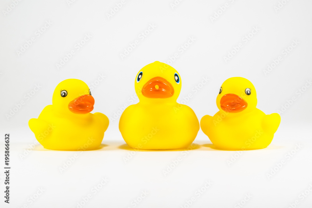 3 Yellow Rubber Toy Ducks 3 Yellow Rubber Toy Ducks