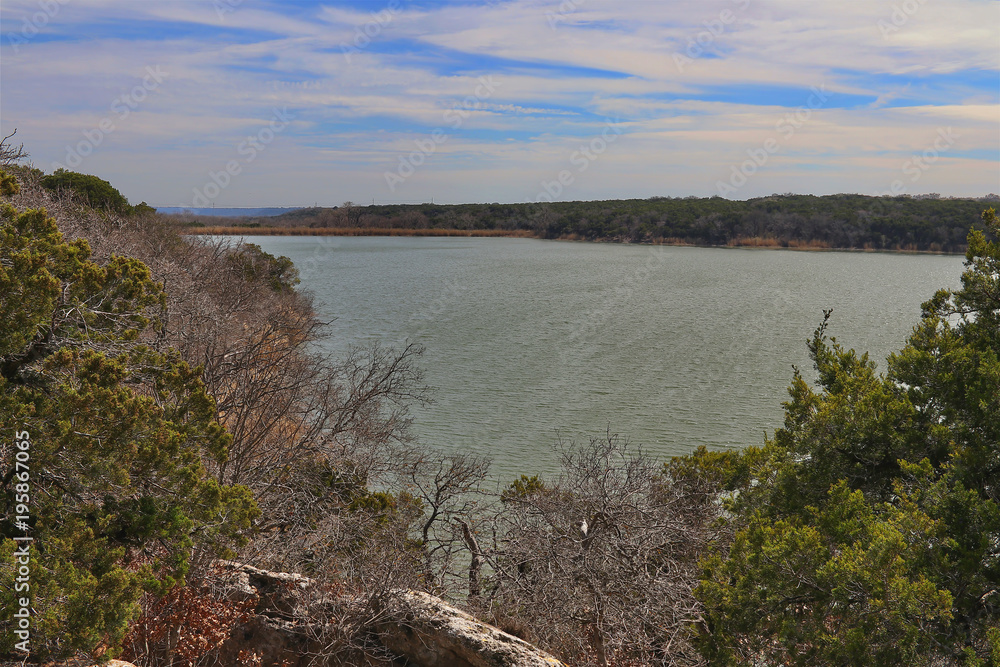 A lake in the Texas Hill Country near Waco Texas