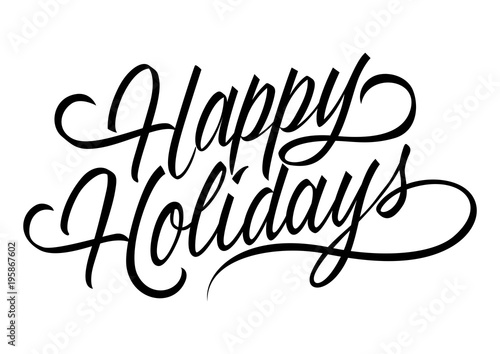 Happy holidays lettering