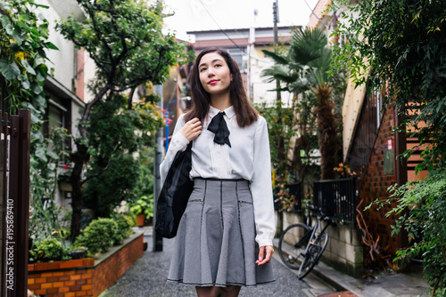 Photography Young japanese girl outdoors