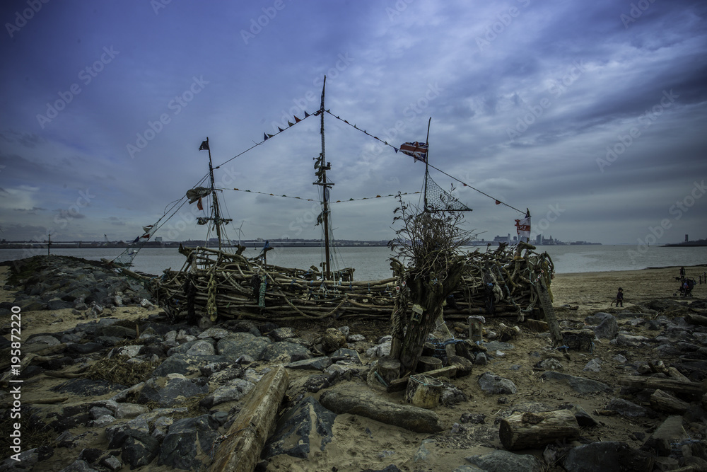 Driftwood Pirate Ship
