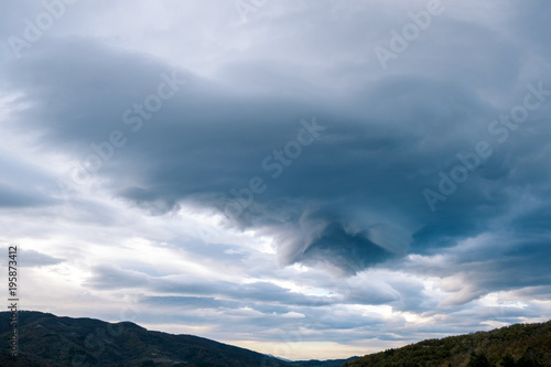 Dark stormy sky background