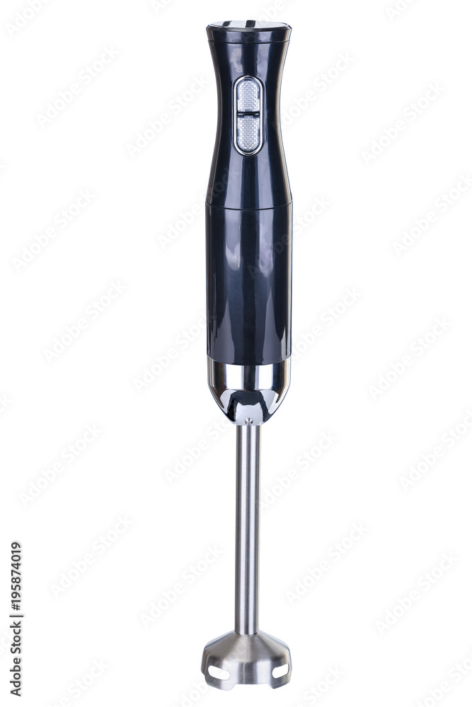 Accessory set with black hand blender on the white background Accessory set with black hand blender on the white background